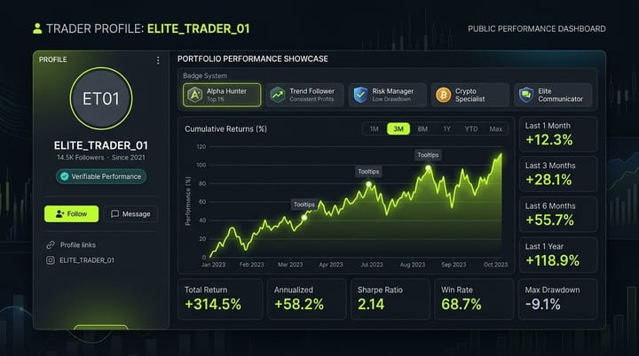 Публичные профили инвесторов — как Binance Square, но для акций людей